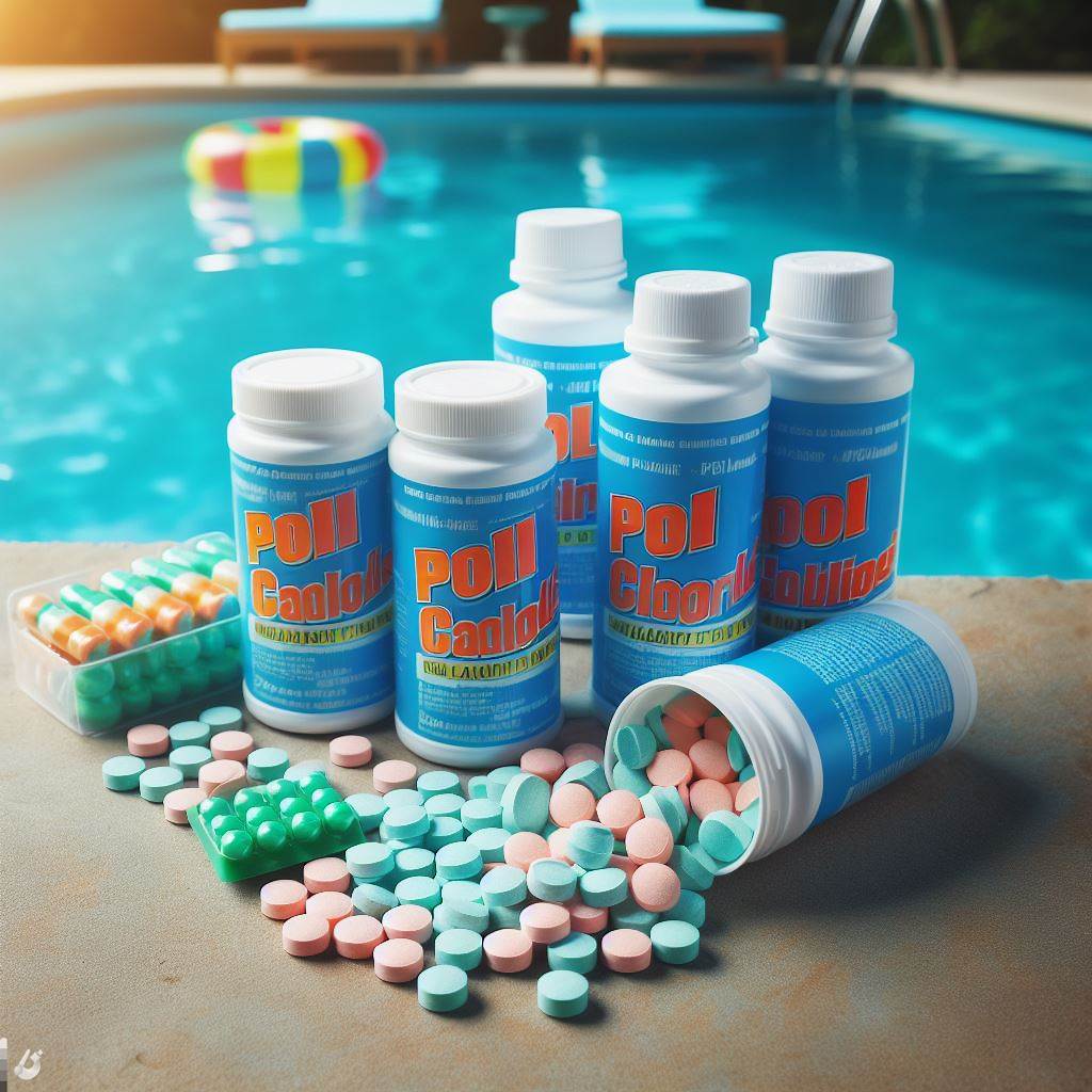 Pool chlorine tablets