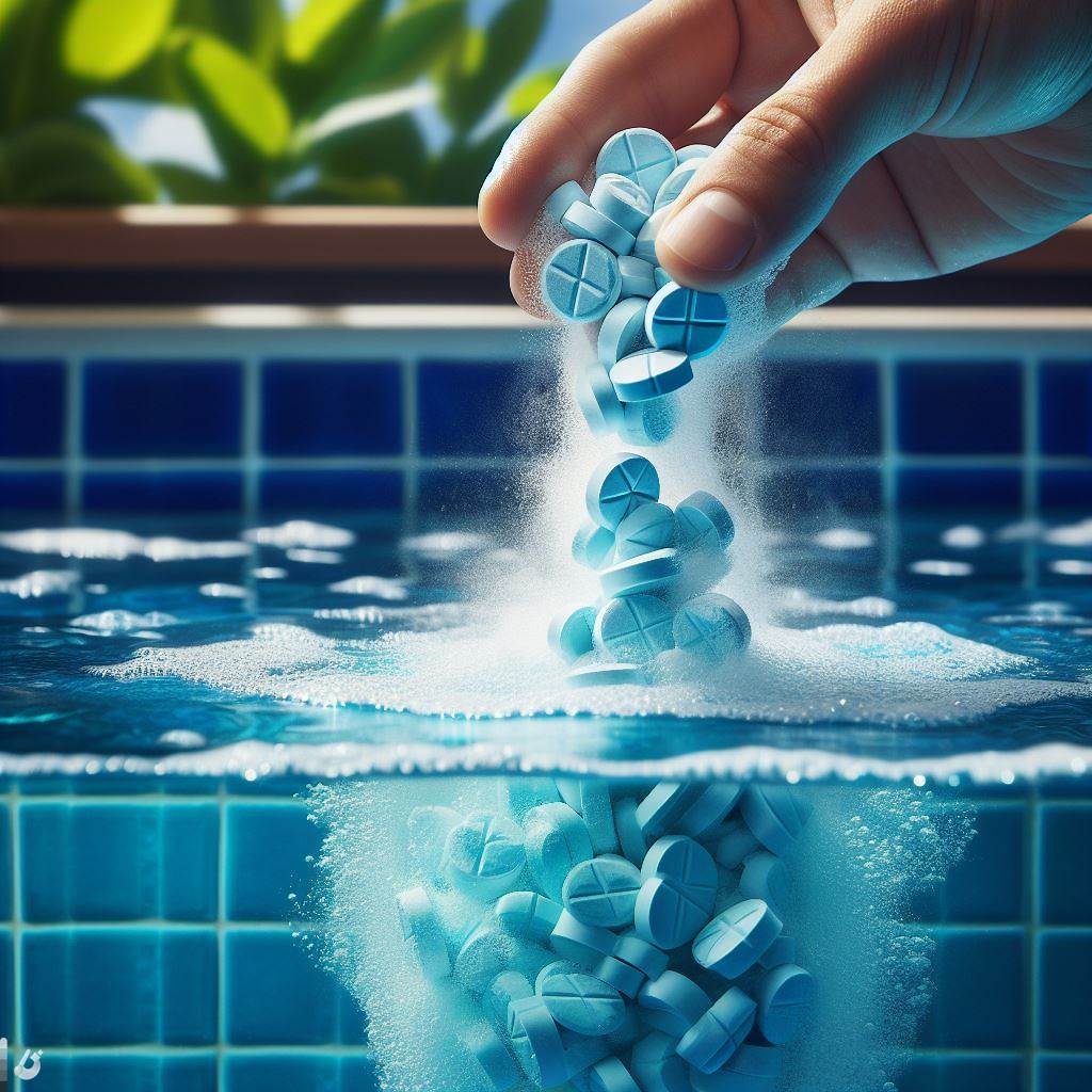 Pool chlorine tablets